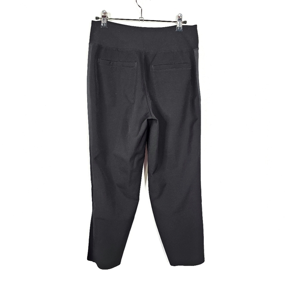 Athleta Women's Black Endless High-rise Satin Stripe Pants - Picture 3 of 7